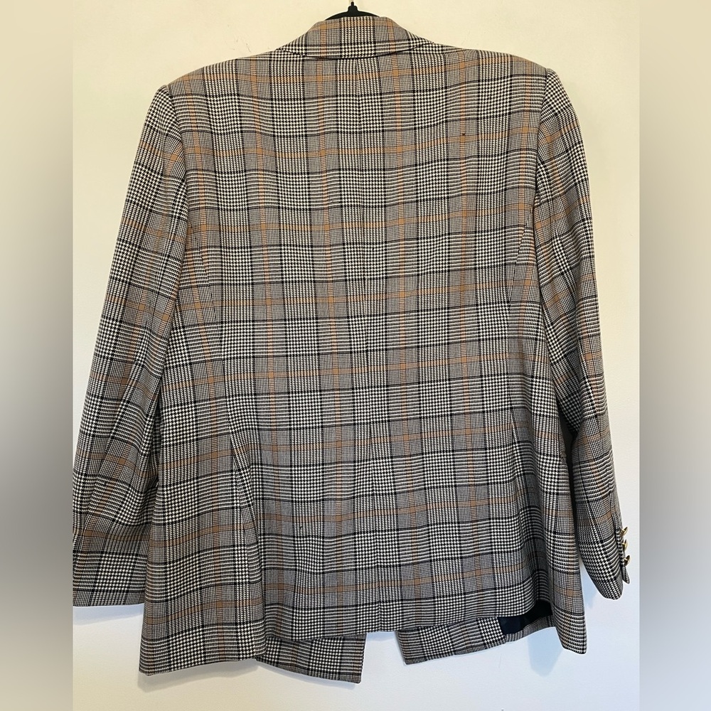 PENDLETON Vintage Double Breasted Plaid Wool Blaz… - image 11